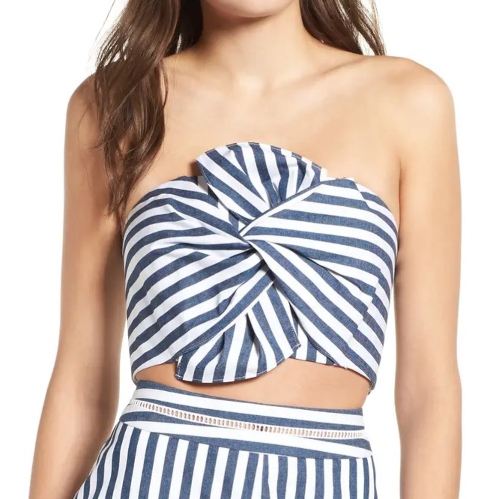 WAYF Durham Knotted Bow Tube Top
